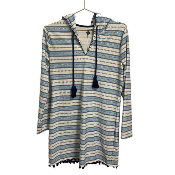 Cabana Life Jewel Bay Stripe Hooded Coverup Size Small NWOT - Picture 2 of 9